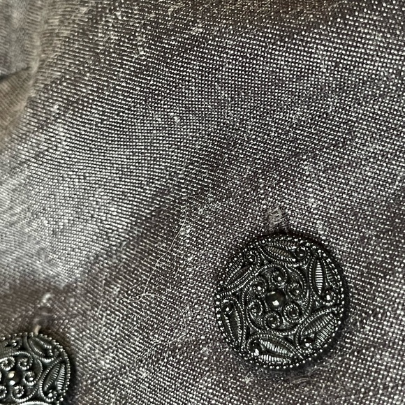 Maurices fitted blazer dark gray short sleeved sz 1 - Picture 3 of 11